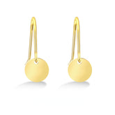 Round Pendant Silver Hook Earrings for Women